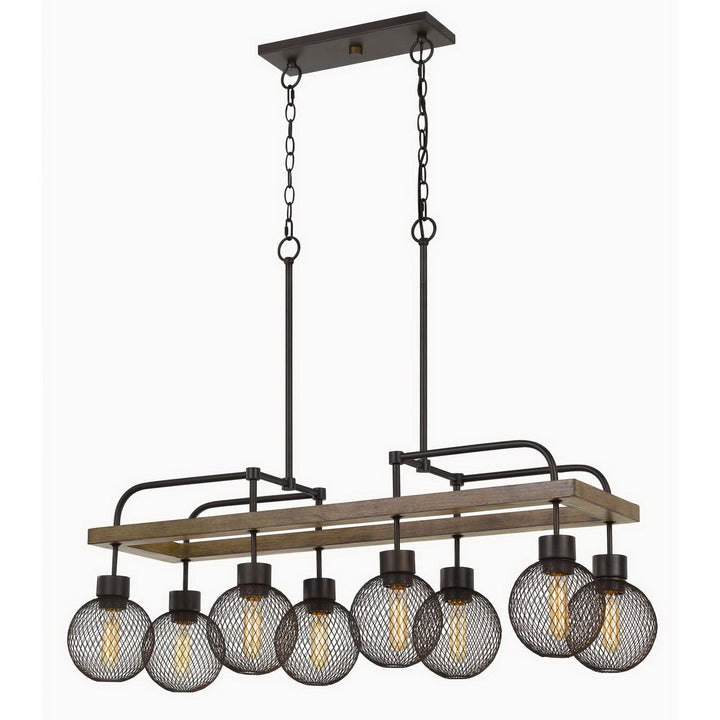 60W X 8 FORIO METAL CHANDELIER WITH MESH ROUND SHADE (EDISON BULBS NOT INCLUDED) Cal Lighting