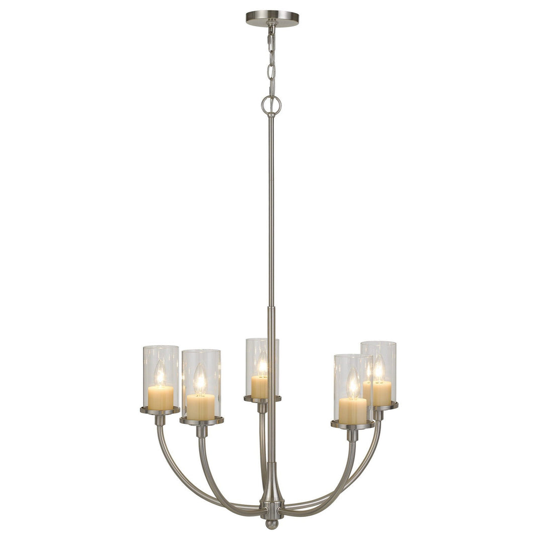 JERVIS METAL CHANDELIER WITH GLASS SHADES Cal Lighting