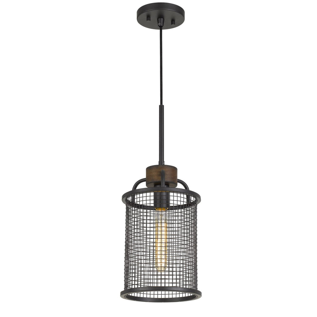 ABERDEEN MESH METAL/WOOD PENDANT LIGHT (EDISON BULB NOT INCLUDED) Cal Lighting