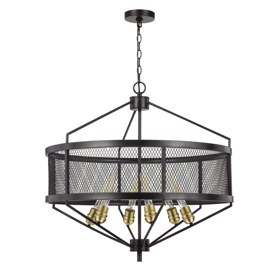60W X 6 HALLE METAL CHANDELIER (EDISON BULBS ARE NOT INCLUDED) Cal Lighting