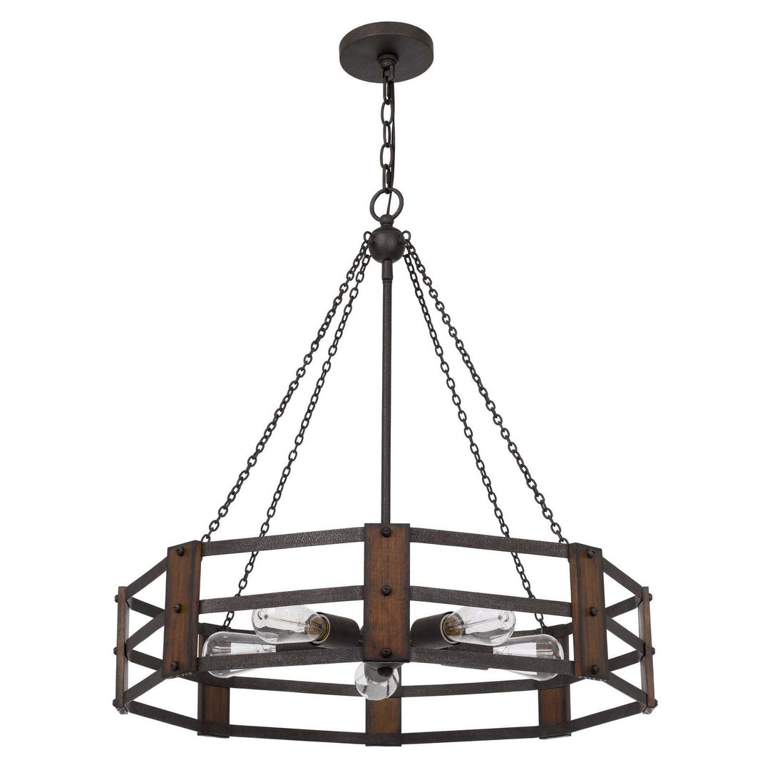 60W X 5 PROVO METAL CHANDELIER Cal Lighting
