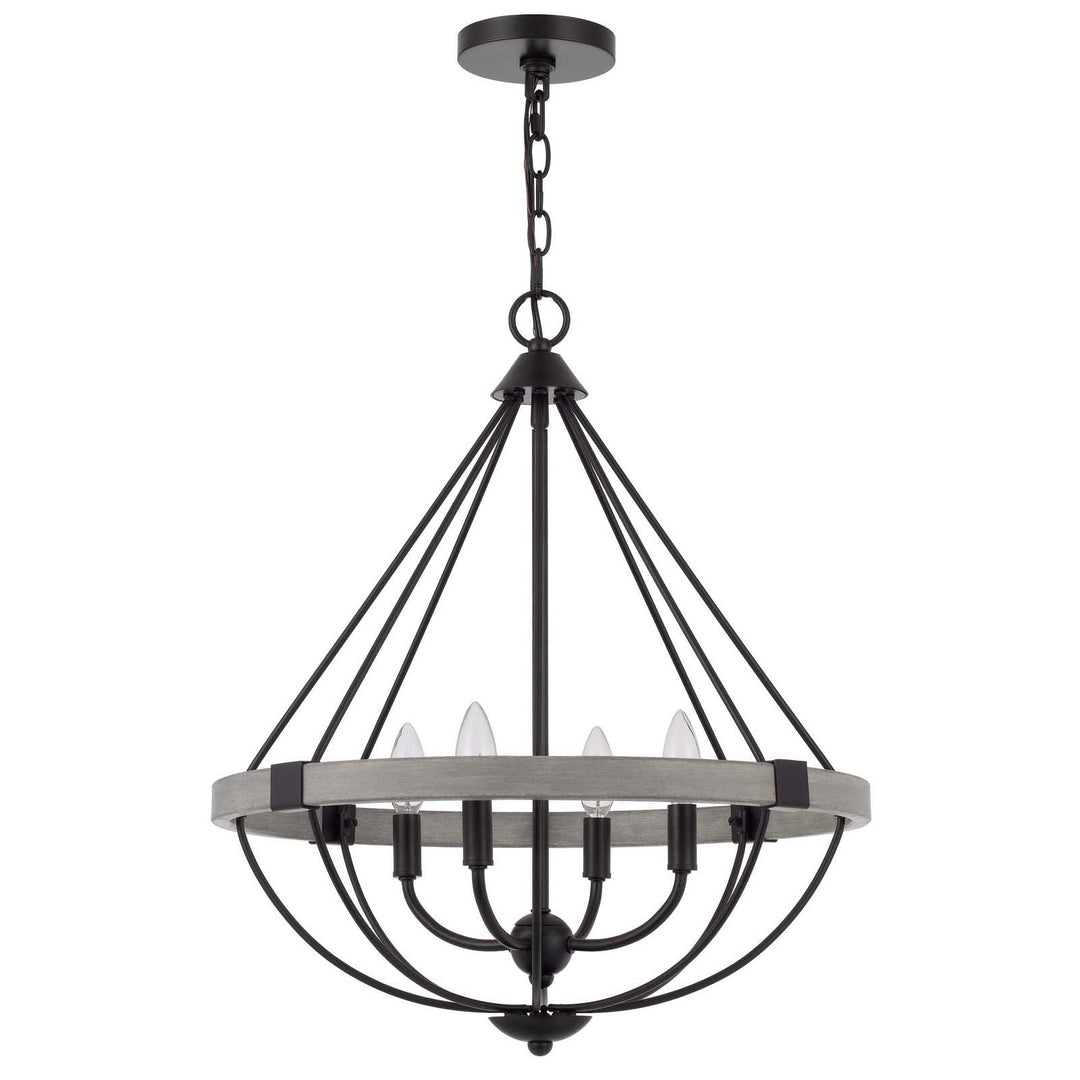 60W X 4 SOMERSWORTH METAL CHANDELIER Cal Lighting