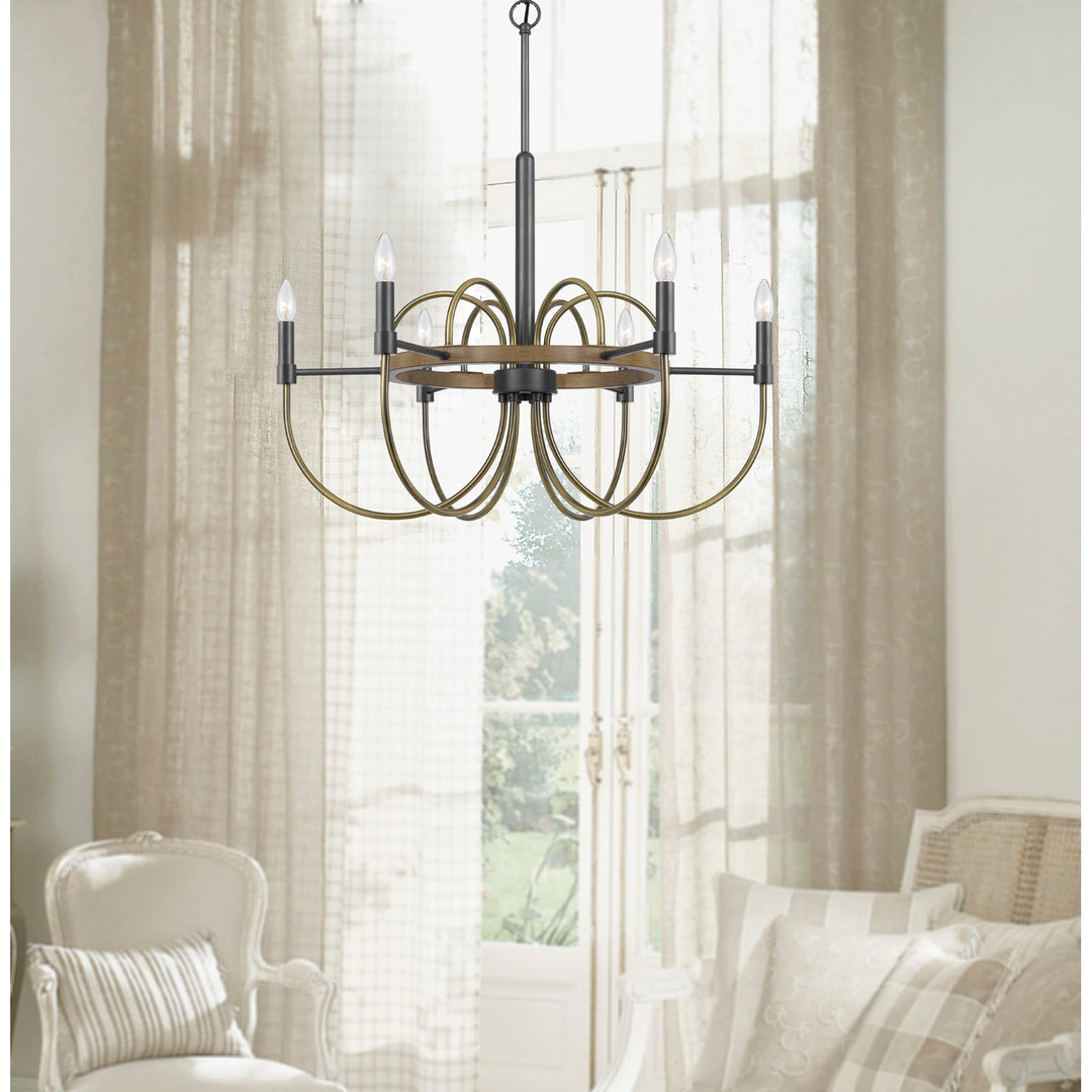 SEAGROVE 60W X 6 METAL CHANDELIER Cal Lighting