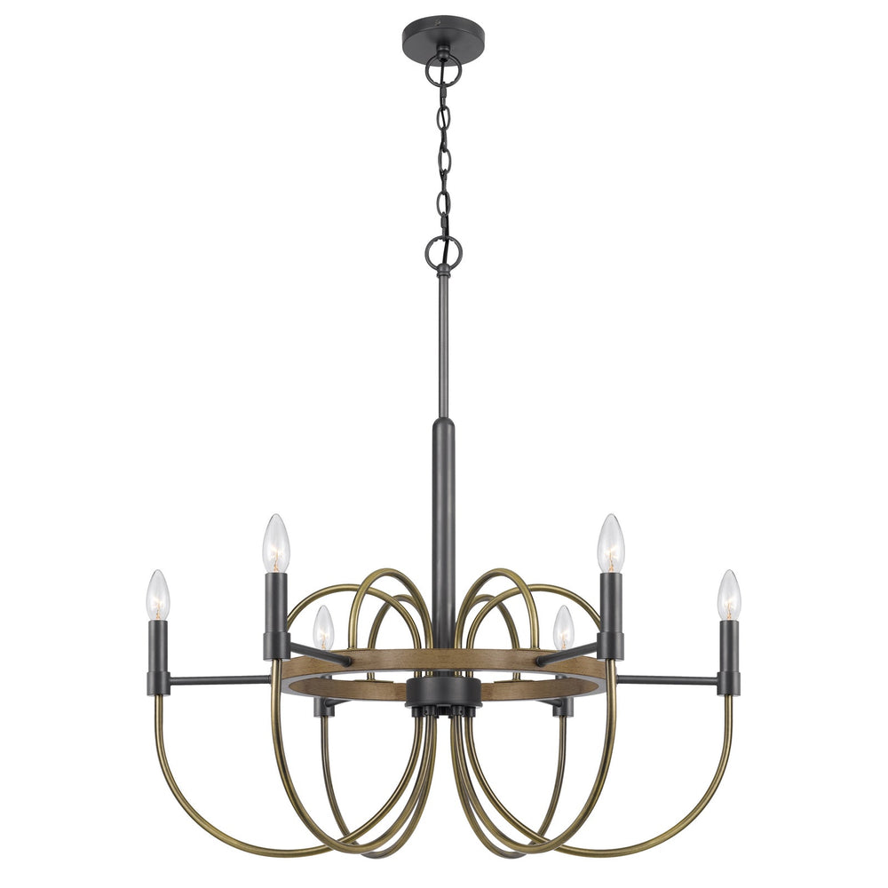 SEAGROVE 60W X 6 METAL CHANDELIER Cal Lighting