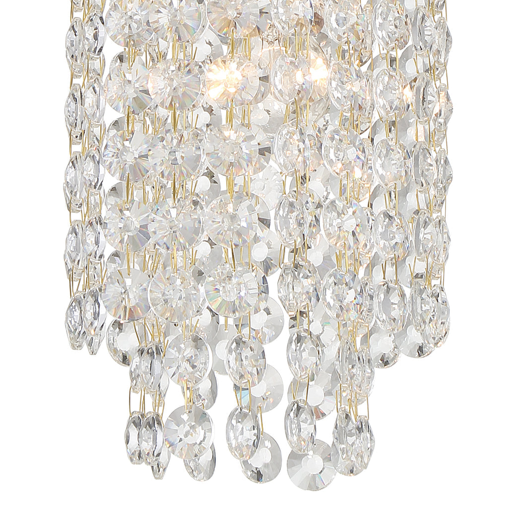 Crystorama Crystorama Gabrielle 1 Light Antique Gold Mini Pendant