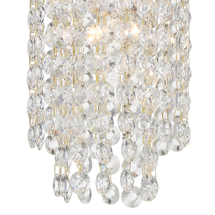 Crystorama Crystorama Gabrielle 1 Light Antique Gold Mini Pendant