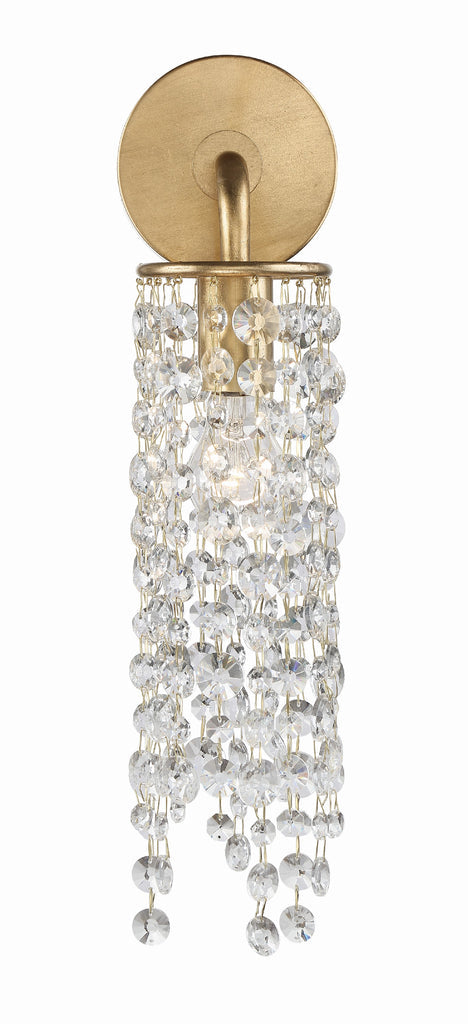 Crystorama Crystorama Gabrielle 1 Light Antique Gold Sconce