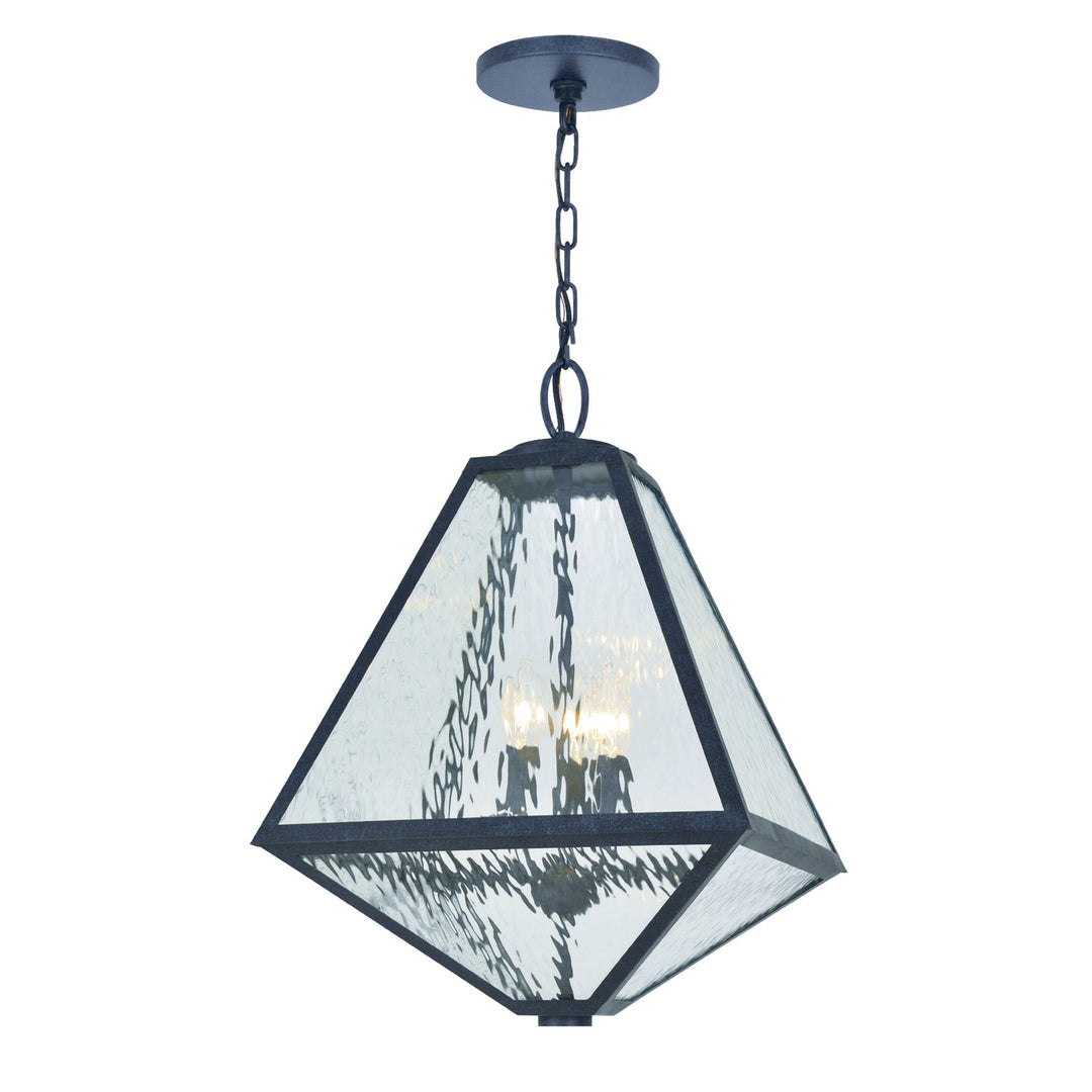 Brian Patrick Flynn Glacier 3 Light Black Charcoal Outdoor Pendant Crystorama