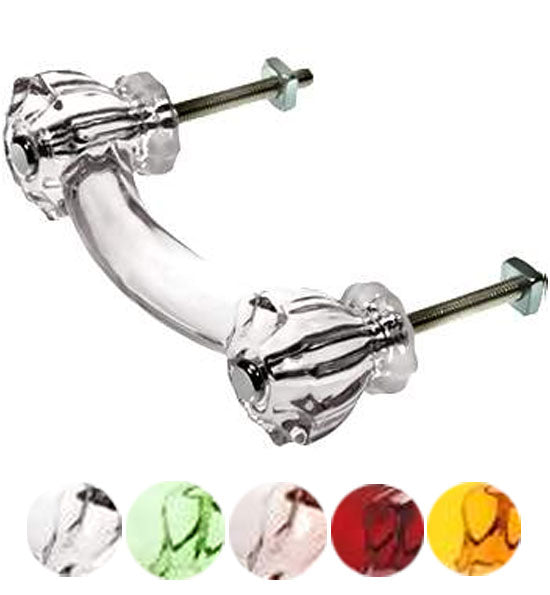 COPPER MOUNTAIN HARDWARE Astoria 4 1/4 Inch Overall Decagon Teardrop Shape Glass Pulls