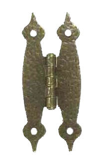 3 1/2 Inch Metal Hinges: Pair of Hammered Metal Hinges - H Type COPPER MOUNTAIN HARDWARE