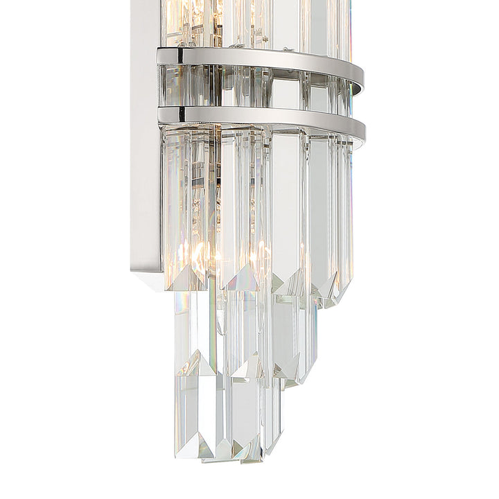 Crystorama Crystorama Hayes 2 Light Polished Nickel Sconce