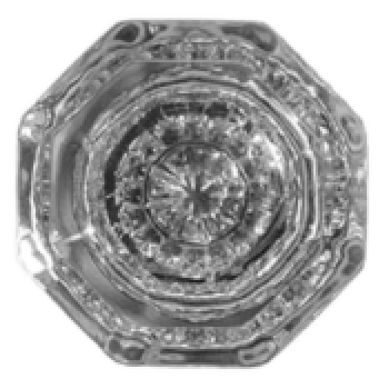 French Provincial Rosette Door Set with Crystal Octagon Door Knobs (Several Finishes Available) COPPER MOUNTAIN HARDWARE
