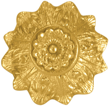 2 2/5 Inch Solid Brass Victorian Floral Cabinet & Furniture Knob (Several Finishes Available)
