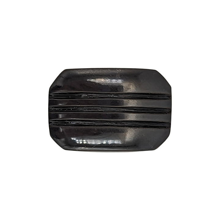 Brass Art Deco Style Rectangular Art Deco Style Lined Knob for Cabinets & Furniture COPPER MOUNTAIN HARDWARE