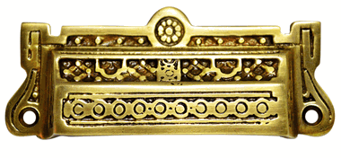 3 7/8 Inch Overall (3 3/8 Inch c-c) Eastlake Bin Pull COPPER MOUNTAIN HARDWARE