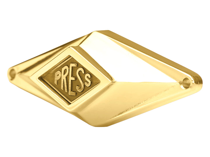 3 1/4 Inch Solid Brass Art Deco Diamond Doorbell