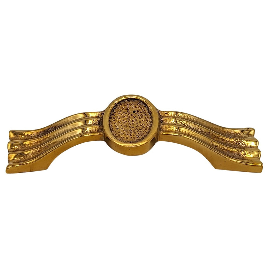 4 3/8 Inch Overall (3 1/4 Inch c-c) Solid Brass Hammered Drawer Pull COPPER MOUNTAIN HARDWARE