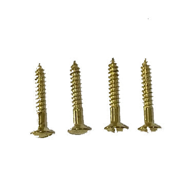 Set of 4 - 1 Inch Polished Brass Wood Screws COPPER MOUNTAIN HARDWARE