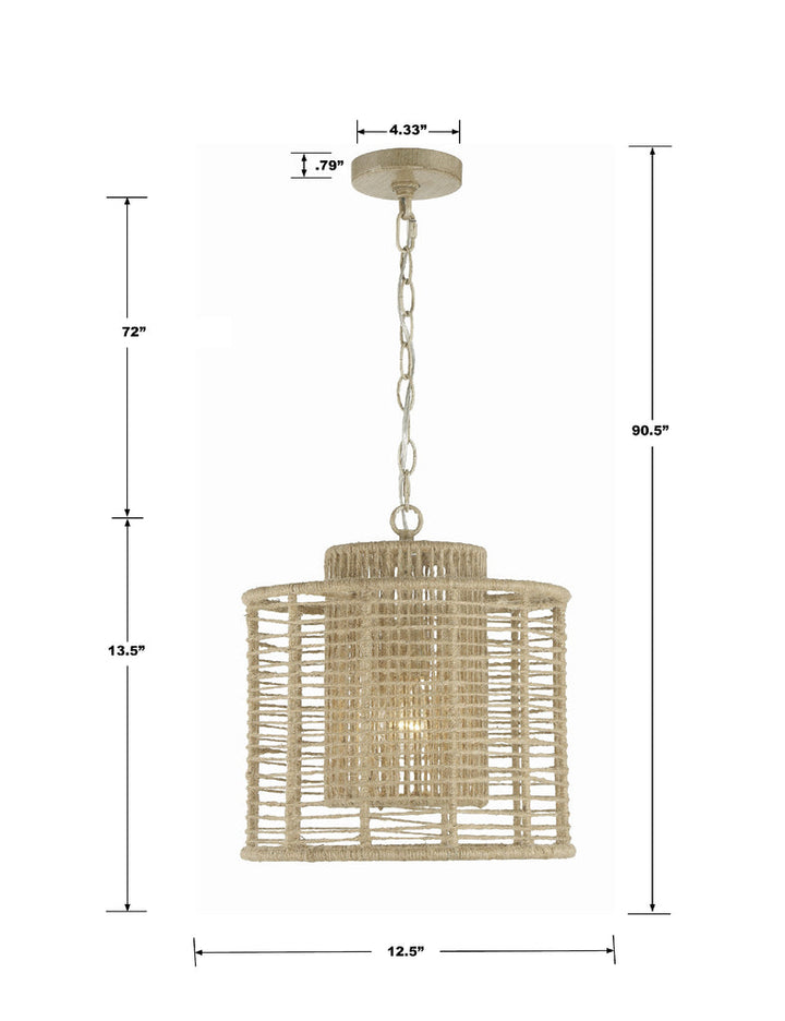 Crystorama Crystorama Jayna 1 Light Burnished Silver Mini Pendant