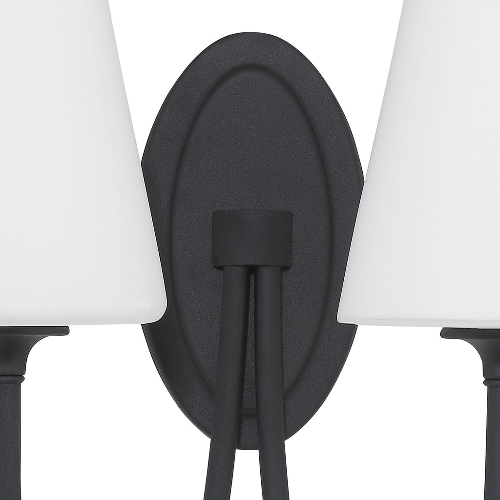 Crystorama Crystorama Juno 2 Light Black Forged Sconce