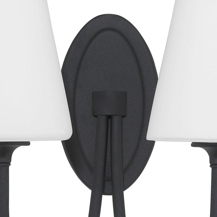 Crystorama Crystorama Juno 2 Light Black Forged Sconce