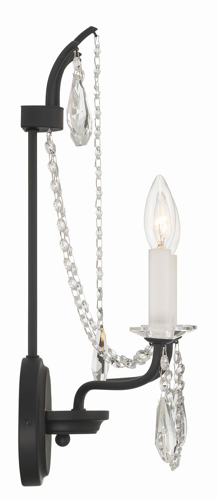 Crystorama Crystorama Karrington 2 Light Matte Black Sconce