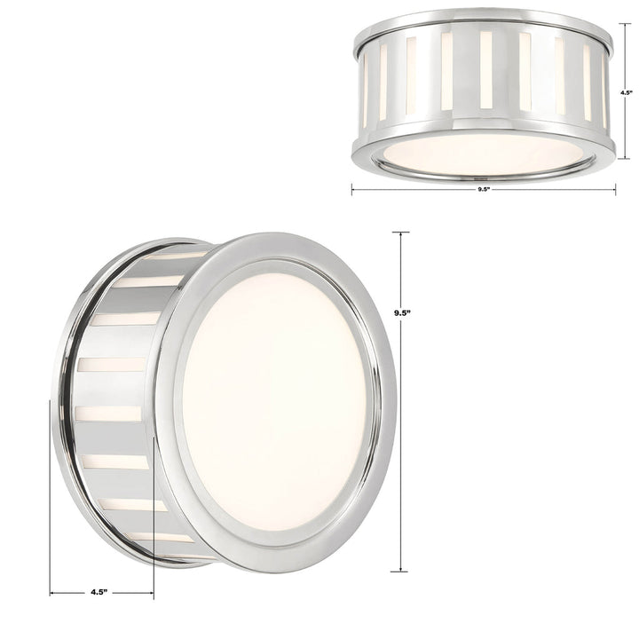 Crystorama Crystorama Kendal 2 Light Polished Nickel Sconce 
