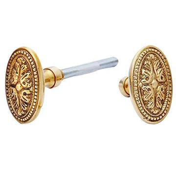 Avalon Oval Solid Brass Spare Door Knob Set (Several Finishes Available)