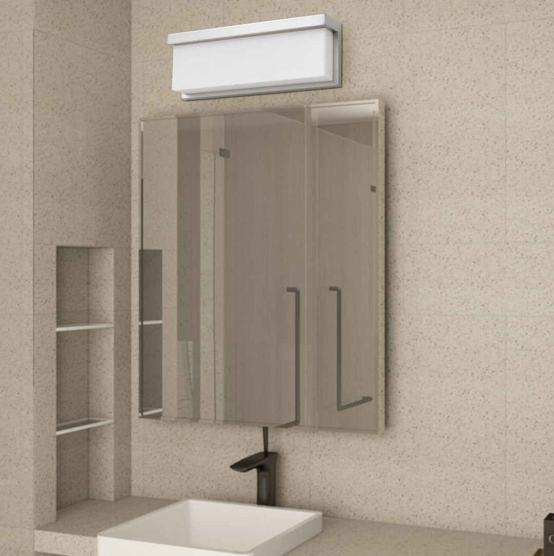 ALMERIA METAL LED 13" VANITY LIGHT WITH ACRYLIC SHADE Cal Lighting