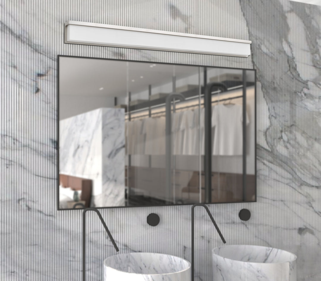 ALMERIA METAL LED 39" VANITY LIGHT WITH ACRYLIC SHADE Cal Lighting