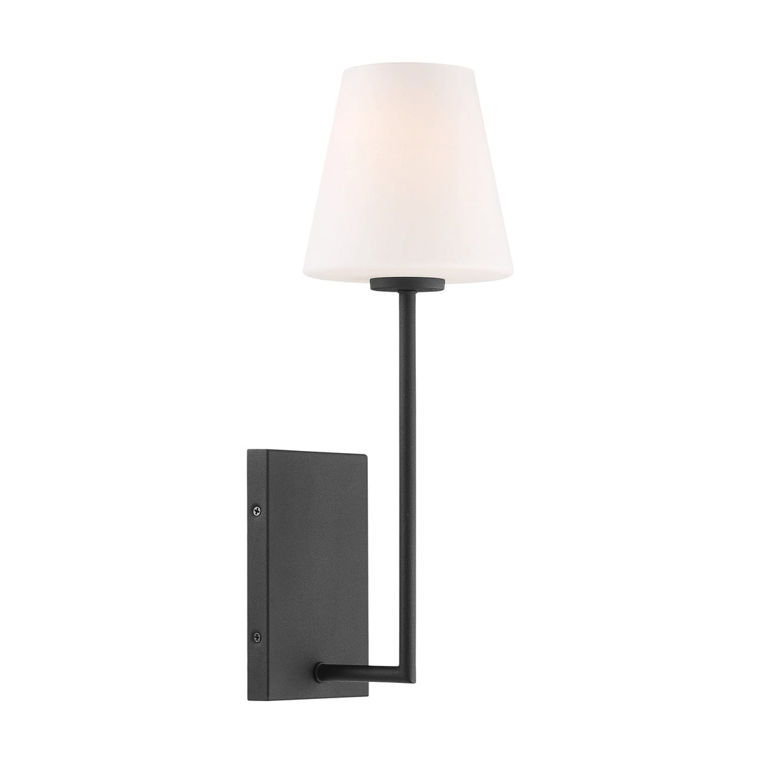 Crystorama Crystorama Lena 1 Light Black Forged Sconce