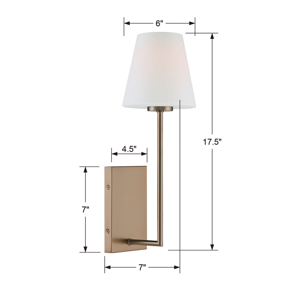 Crystorama Crystorama Lena 1 Light Vibrant Gold Sconce