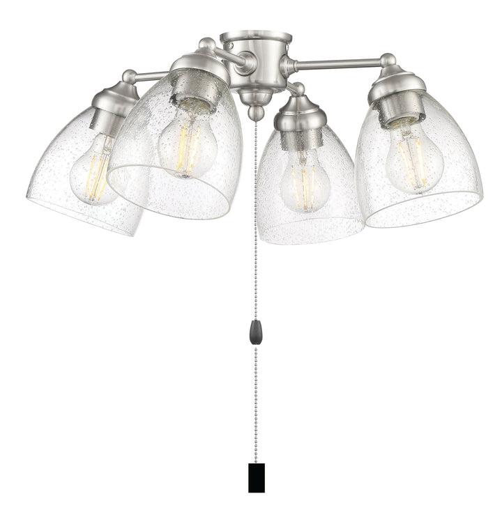 ##Antique Hardware## 4 Light Universal Light Kit in Brushed Polished Nickel