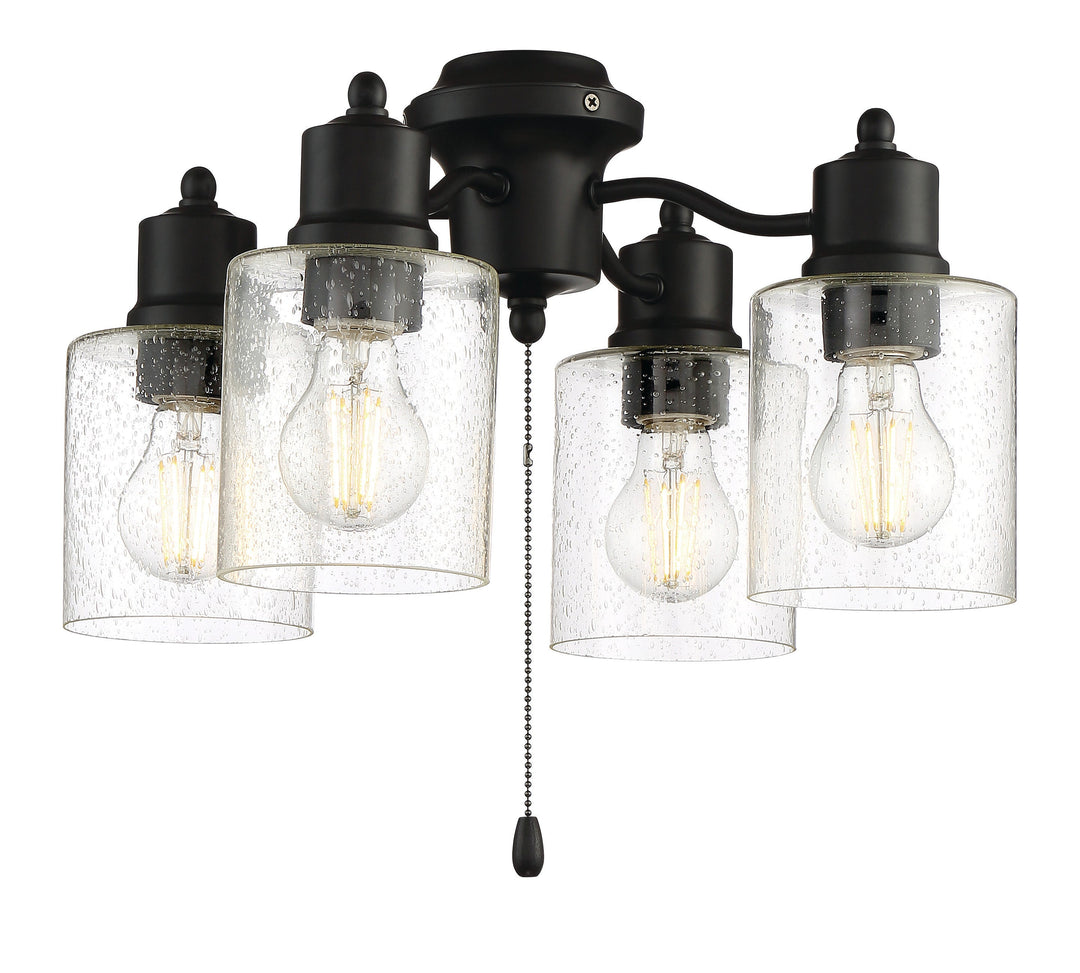 ##Antique Hardware## 4 Light Universal Light Kit in Flat Black