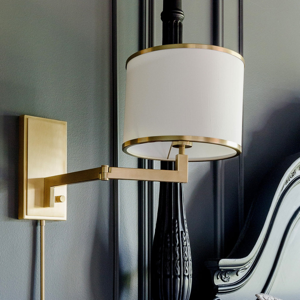 Crystorama Crystorama Madison 1 Light Aged Brass Task Sconce