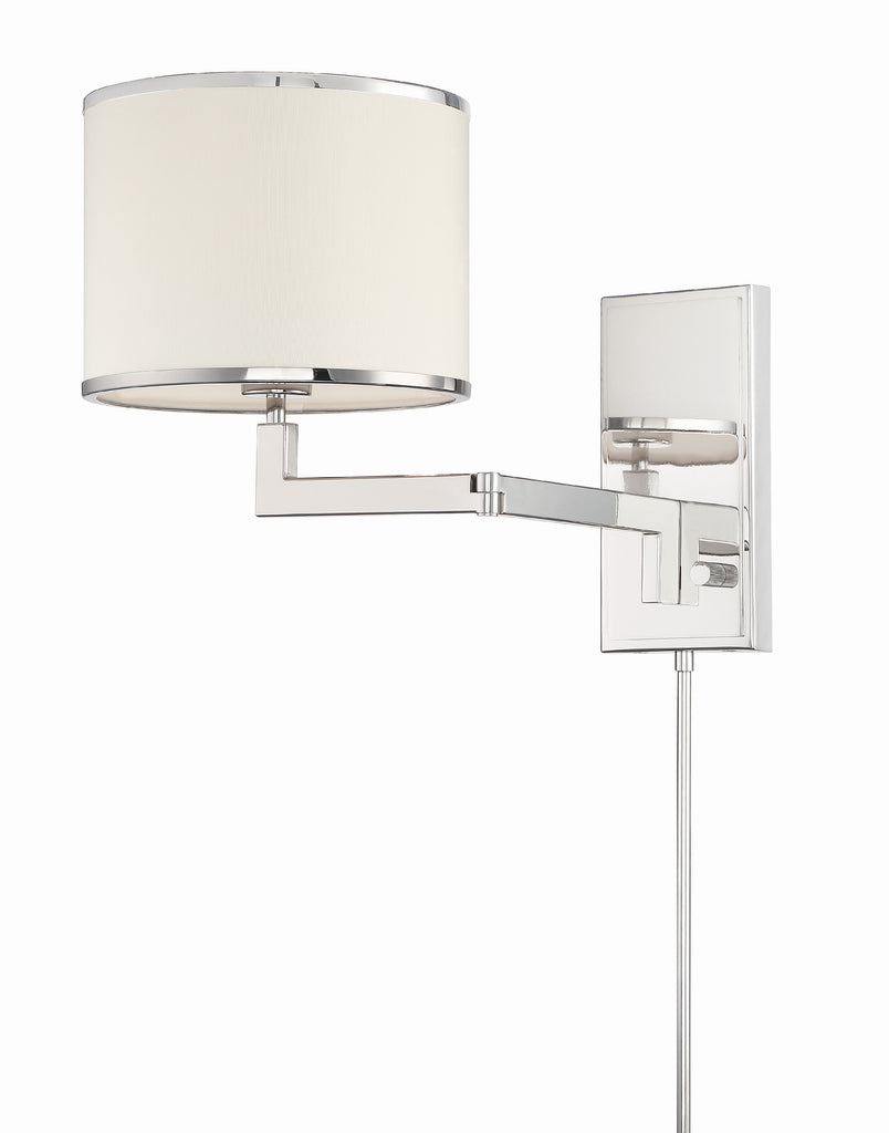 Crystorama Crystorama Madison 1 Light Polished Nickel Task Sconce