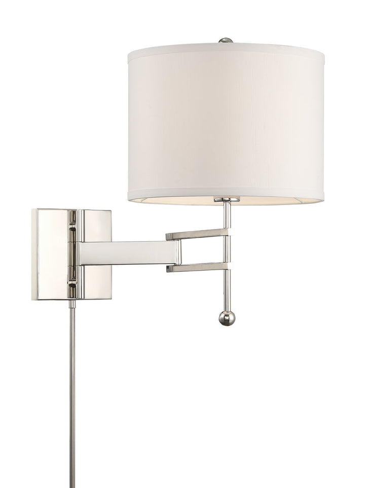 Crystorama Crystorama Marshall 1 Light Polished Nickel Task Sconce
