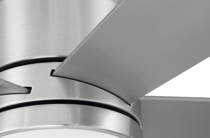 ##Antique Hardware## 52" McCoy 4-Blade in Brushed Polished Nickel w/ Brushed Nickel Blades