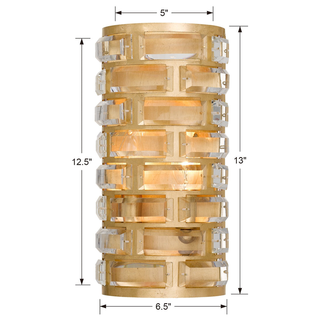 Crystorama Crystorama Meridian 4 Light Antique Gold Sconce