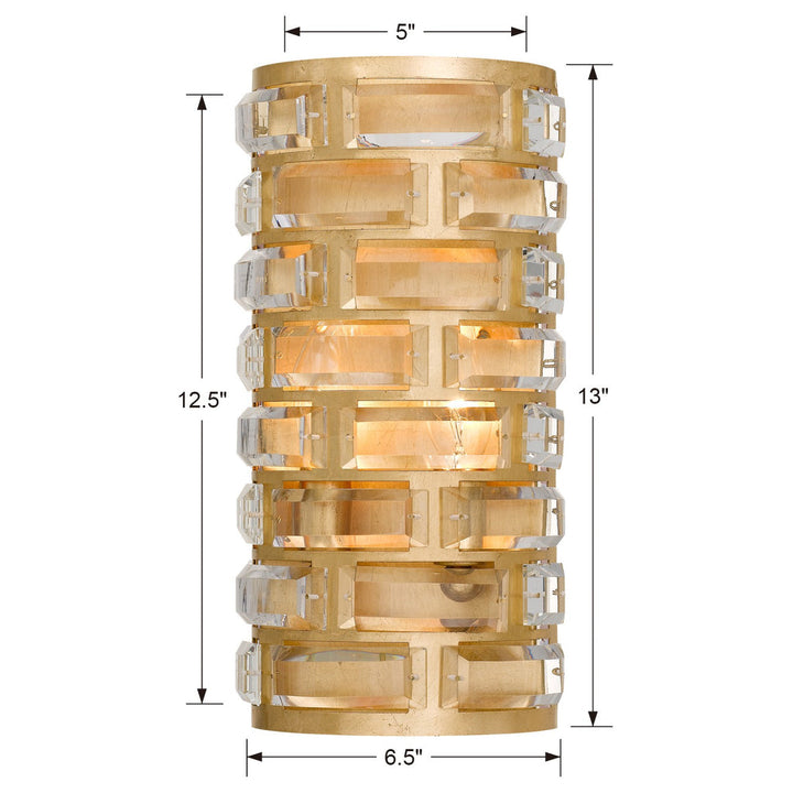 Crystorama Crystorama Meridian 4 Light Antique Gold Sconce