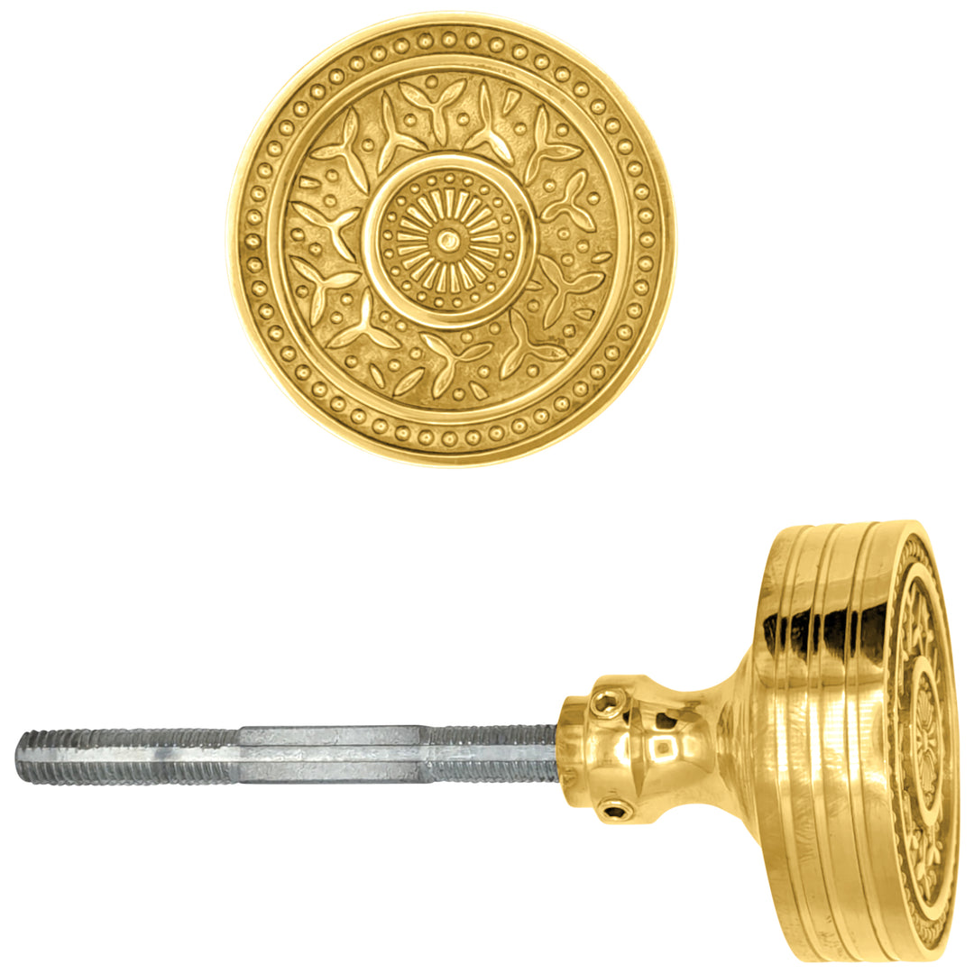 Rice Pattern Solid Brass Spare Door Knob Set (Several Finishes Available)