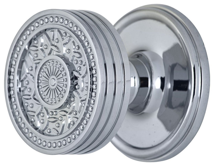 Traditional Rosette Door Set with Rice Pattern Door Knobs (Several Finishes Available) COPPER MOUNTAIN HARDWARE