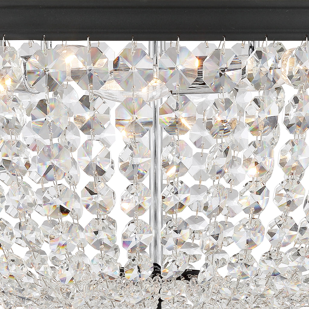 Crystorama Crystorama Nola 5 Light Black Forged Flush Mount