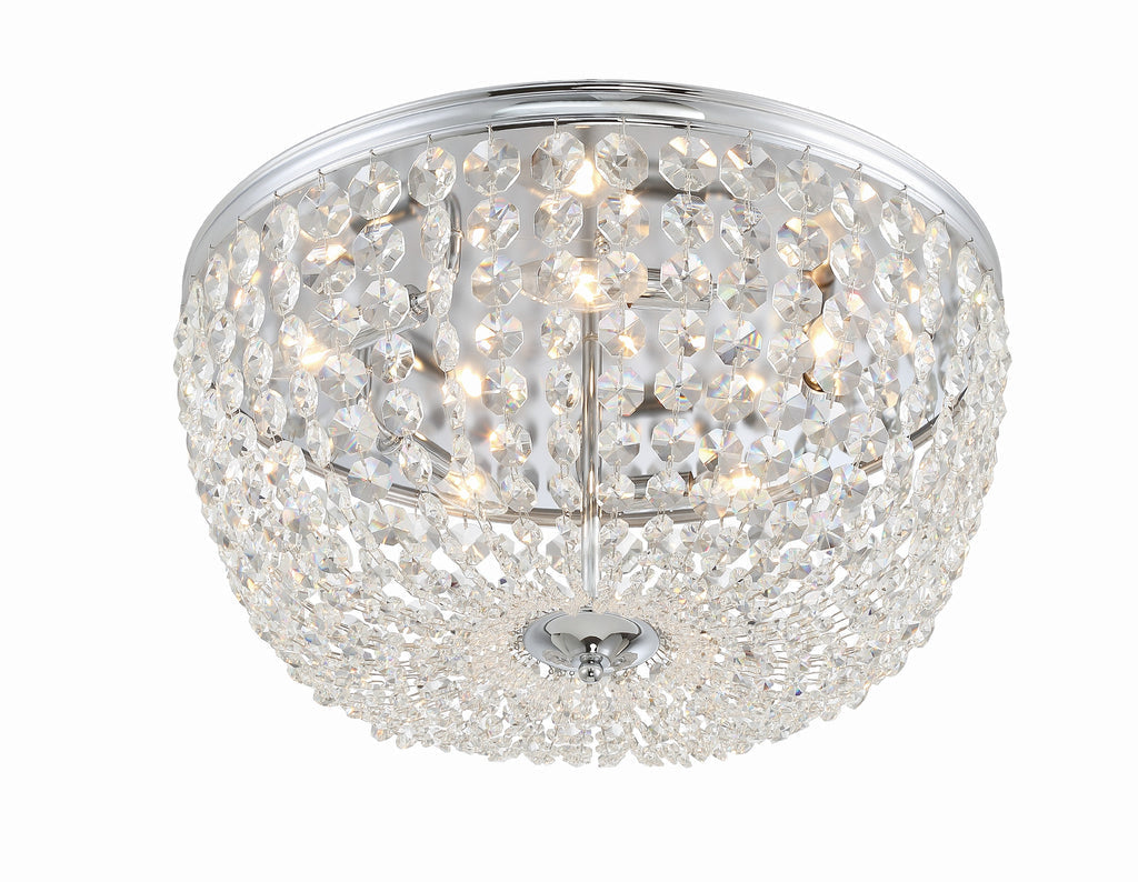 Crystorama Crystorama Nola 5 Light Polished Chrome Flush Mount
