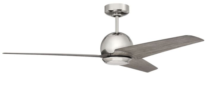 Antique Hardware 52" Nate in Polished Nickel Finish, Greywood Blades, Light kit included (Optional), WiFi Control Ceiling Fan