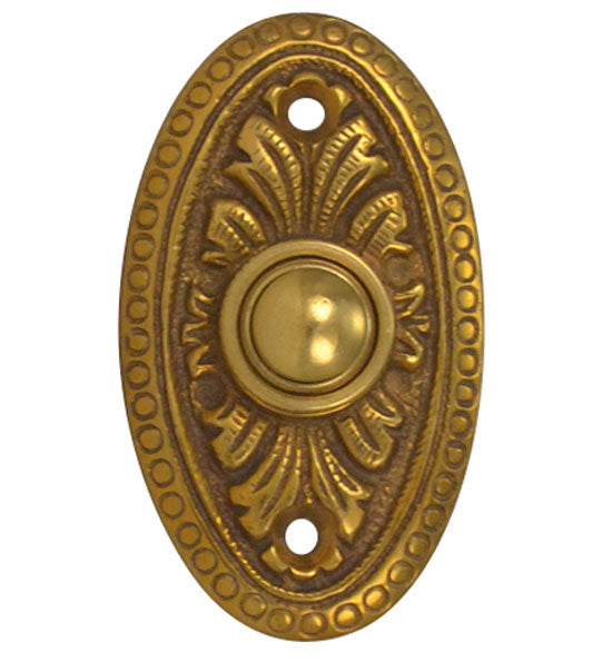 Brass Doorbell Push Button Avalon Style COPPER MOUNTAIN HARDWARE