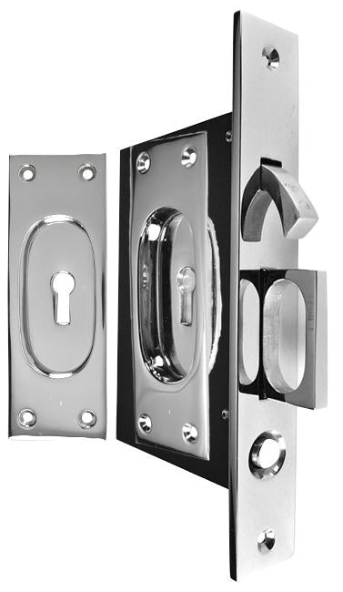 Traditional Rectangular Pocket Privacy (Lock) Door Set COPPER MOUNTAIN HARDWARE
