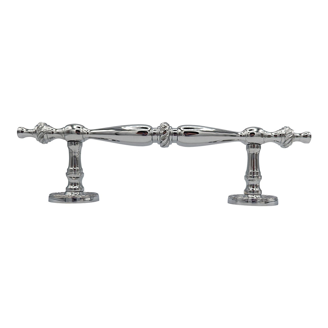 9 1/2 Inch Overall (6 Inch C-C) Solid Brass Georgian Style Handle (Several Finishes Available) COPPER MOUNTAIN HARDWARE