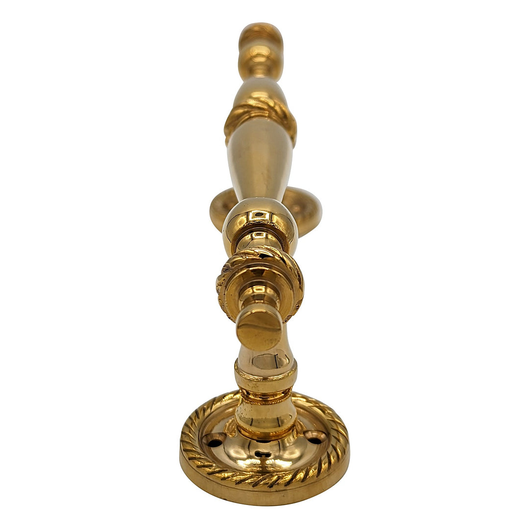 9 1/2 Inch Overall (6 Inch C-C) Solid Brass Georgian Style Handle (Several Finishes Available) COPPER MOUNTAIN HARDWARE