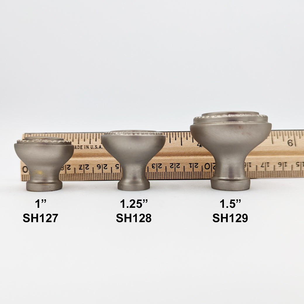 COPPER MOUNTAIN HARDWARE Solid Brass Beaded Round Cabinet & Furniture Knob